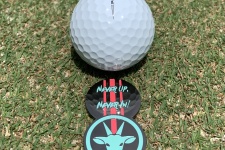 Twice As Nice Ball Marker - Find your line more easily with the Twice As Nice Ball Marker.

Designed to help Players see lines more clearly prior to putting, the Twice As Nice Ball Marker enables better visualization from behind the putt, increasing confidence over the ball and resulting in more putts holed. 

A cast metal ball marker in gun-metal black.

#NeverUpNeverIn #BeTheGoat #GoatGolf